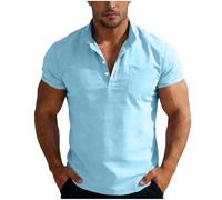 Générique Polo Homme, T-Shirts pour Hommes, Chemises à Manches Courtes boutonnées, Style décontracté, vêtements de Travail avec Poche