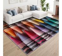 Générique Pop Art Crayon Tapis Salon Entree 80x150 cm Lavable en Machine | Moquette Antidérapant Doux Poil Ras Pastel Tapis Décoratif pour Chambre, Cuisine, Entrée et Maison
