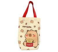 Générique Portable Bande Dessinée Toile Tasse Capybara Sve Isolé Bouteille d'eau Sac Mignon De Poche Boisson Conteneur Couverture Universelle De Stockage Organisateur