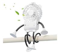 Générique Portable Desk Fan - 3-Speed Robot Shape Suction Cup Wind Blower