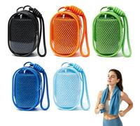 Générique Portable Ice Cooling Towel, Sports Towel with Waterproof Pouch, Cool Towel Towel, Ice Towels for Gym Running Cycling Outdoor Activities，E 5PCS：30 * 90cm