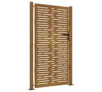 Générique Portail de Jardin 105x180 cm Acier corten Conception de carré,Quincaillerie, Clôtures & barrières, Portillons, Brun (Poids 24.9KG)