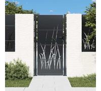Générique Portail Jardin Anthracite 100x175 cm Acier Galvanisé Design Découpé Laser Clôture Extérieur Portillon Sécurité Verrouillable pour Jardin Terrasse Balcon Patio Entrée