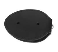 Générique Porte-badge avec Clip Ceinture et Chaînette Noir Ovale en Cuir Synthétique Étui Robuste et Multifonctionnel Facile à Nettoyer pour Carte D'identité Unisexe