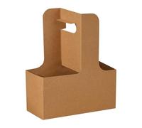 Générique Porte-Boissons avec Poignées, Porte-Gobelets en Papier Kraft Porte-Gobelets pour Boissons Chaudes ou Froides Porte-Café pour Plats à Emporter Café et Restaurant Livraison de Nourriture