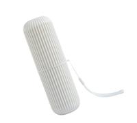 Générique Porte-Brosse à Dents de Voyage en Plastique Beige Gobelet Intégré, Étui Pratique et Multi-Usage Rangement à Domicile Déplacement