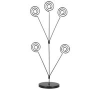 Générique Porte-Cartes de Table en Fer Noir avec Base Ronde Solide, Arbre Photo à 5 Branches Élégant et Décoratif pour Mariage et Bureau, Support Solide pour Notes et Photos