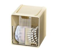 Générique Porte-coton-tige - Distributeur Transparent Anti-Poussière - Support À Cotons Ronds | Pour Plan De Toilette, Armoire, Tiroir, Coiffeuse, Étagère Murale, Placard, Salon, Spa, Hôtel