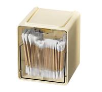 Générique Porte-Coton-Tiges - Organiseur transparent anti-poussière avec tiroir - Distributeur de cotons ronds - pour coiffeuse meuble tiroir étagère murale dressing chambre institut spa
