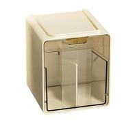 Générique Porte-Coton-Tiges - Rangement Transparent Anti-Poussière | Distributeur de Cotons démaquillants | pour Coiffeuse Comptoir Placard Tiroir Étagère Murale Chambre Salon Hôtel Maison