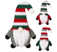 Générique Porte-couverts de Noël Sac Rangement Gnome pour Couverts 3 Pièces | Pochette à Couverts Festival pour Cuisine Salle à Manger Appartement Maison Restaurant Hôtel Fête Réunion