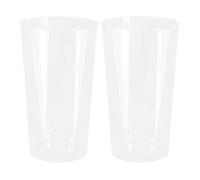 Générique Porte-Fleurs en PC Transparent 2pcs Design Anti-Chute et Grosse Durabilité, Seau à Fleurs Moderne et Élégant pour Rangement Floral à Domicile