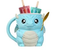 Générique Porte-gobelet pour crème glacée - Tasse Dragon avec et Cuillère - Gobelet Réutilisable en Impression 3D pour Glace,Pour dessert estival, snack, fête, maison, extérieur