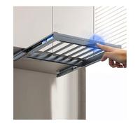 Générique Porte-Pantalons Mural Extensible, tiroir Coulissant Silencieux Multifonctionnel, Organisateur de buanderie, séchoir réglable, Solution Gain de Place, Blanc (49 x 56-61 cm)