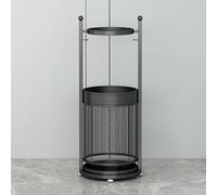 Générique Porte-parapluies d'intérieur Grande capacité, avec bac égouttoir Amovible, pour hôtels, Bureaux, Maisons, commerces (Noir)
