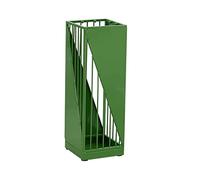 Générique Porte-parapluies en métal, élégant, en Fer forgé, avec Seau de Rangement carré, pour parapluies (Vert électrique, 20 x 20 x 58 cm).