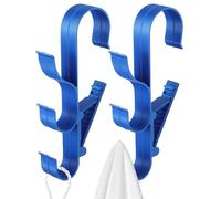 Générique Porte Perche, Accroches pour Perches de Piscine, 2 Pièces Support De Rangement Poolside Pour Étançons Télescopiques Sacs Serviettes Outils Filets Épuisettes