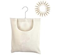 Générique Porte-Pinces à Linge - Sac en Toile pour extérieur | Pochette Pivotante 360° à Large Ouverture avec 20 Pinces pour Serviettes Couvertures Pulls Manteaux Couches