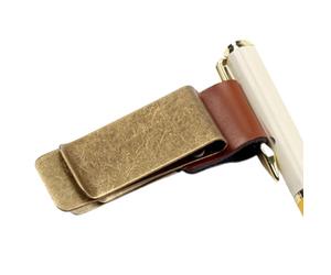 Générique Porte-Stylo carnet Petit Accessoire de Bureau en métal | Porte-stylo à trombone pour cahier Pour agenda, reçu, bloc-notes, carte de visite, bureau, maison, école, travail, ,