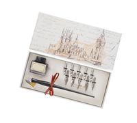 Générique Porte-stylo multifonctionnel avec plumes, porte-stylo à dessin Oblique rétro, Point d ' écriture anglais, écriture anglaise