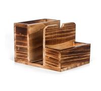 Générique Porte-ustensiles de Cuisine, Porte-couverts, Porte-serviettes, Organisateur En Bois, Compartiments Compacts, Convient Aux Cuisines, Cafés, Salles à Ma, Brun