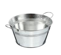Générique Pot Binaural de Stockage en Fer Argenté, Seau pour Légumes et Fruits, Usage Domestique Polyvalent, Design Unique pour Potager Cuisine