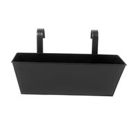 Générique Pot de Fleur Suspendu Fer Accroché avec Crochet Détachable Drainage pour Plantes Adapté à Décoration Extérieure Porch Entrée Clôture, Noir Grand