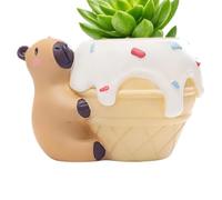Générique Pot de Fleurs Mignon - Statue en Résine Décor de Bureau Porte-Crayons,Pots de Fleurs Animaux Drôles | pour Tablette Rebord de Fenêtre Salon Chambre Intérieur Extérieur Balcon Patio Jardin