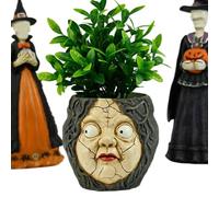 Générique Pot De Visage Tête Décoration Halloween Amusante avec Drainage