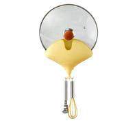 Générique Pot Lid Organizer - Wall Mounted Cookware Cover Rack with Hook