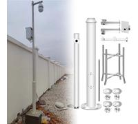 Générique Poteau pour caméra de sécurité extérieure avec Support - Support de Surveillance réglable pour éclairage Public, Cours et parkings - Kit de sécurité Complet, Hauteur 500 cm (3 Sections)