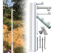 Générique Poteau pour caméra de sécurité - Support Universel pour caméra de sécurité avec Pieds et Supports Amovibles pour Installation de Surveillance extérieure (Taille : 3,5 m)