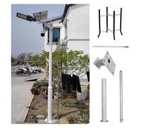 Générique Poteau réglable de 3 à 6 m pour caméra de sécurité extérieure, Montage segmenté avec vis et Cage de Mise à la Terre, idéal pour Les caméras PTZ/CCTV (2 Sections - 2 m)
