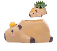 Générique Pots de Fleurs,Statue en Résine Décor de Bureau Porte-Crayons - Cache-Pot Animal avec Trous de Drainage,pour Intérieur Extérieur Rebord Fenêtre Tablette Salon Chambre Balcon Jardin Maison