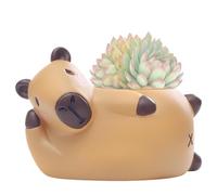 Générique Pots de Fleurs, Statue Sculpture en Résine Originale, Cache-Pot Animal avec Trous de Drainage, pour Intérieur Extérieur Rebord Fenêtre Tablette Salon Chambre Balcon Jardin Maison