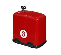 Générique Poubelle compacte avec couvercle et distributeur de, Red | Organisateur ABS en forme de bus avec conteneur intérieur amovible pour bureaux