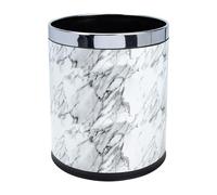 Générique Poubelle de Bureau Marbre à Motif Corbeille Ronde pour Cuisine et Salle de Bain Conteneur Compact et Pratique pour Tri Sélectif et Rangement Design Élégant Plastique Effet Marbré