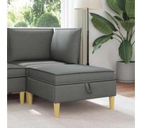 Générique Pouf de Rangement Carré Moderne en Tissu avec Cadre en Bois, Siège Polyvalent avec Espace de Stockage Caché pour Salon, Coussin en Mousse Confortable