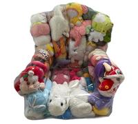 Générique Pouf Transparent pour Peluches, Chaises De Rangement Transparentes pour Peluches avec Fermeture Éclair, Housses De Rangement Imperméables en PVC pour Peluche pour, Salon, Chambre À Coucher