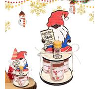 Générique Présentoir à Miniatures d'alcool Décorations Bureau en Bois Noël | Décorations Bureau Fête Pour Collectionneurs Hôtes Hommes Femmes Propriétaires Cuisine Appartement Cheminée Nez noir nain