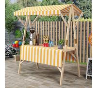 Générique Présentoir de Rangement à Plusieurs Niveaux, Chariot de Vente Pliable pour extérieur, kiosque avec auvent, étagère de Vente pour Stands Alimentaires, idéal pour Les marchés, la Restauration
