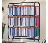 Générique Présentoir Mobile pour échantillons de Tissus, Support de Rangement réglable pour Rouleaux de Vinyle, Papier Peint et Films pour vitres, avec roulettes verrouillables.