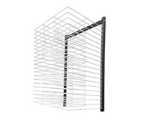 Générique Présentoir Pliable et Mobile pour expositions, étagère publicitaire autoportante, séchoir métallique pour peintures et estampes, Rangement d'art réglable avec é