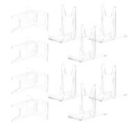Générique Présentoir Transparent Réglable Support D'affichage Stable Base Rectangulaire 12pcs en Ps pour Photos et Livres , pour Maisons et Musées