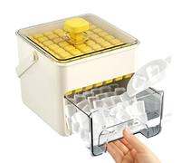 Générique Press Ice Mold, Double Layer Tray Box, 5.91 inches Iced Mold with Easy Press Release, PP Maker Storage Box, Beverage Ice Tray with Modern Design, Freezer Molding for Drink Use