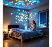 Générique Projecteur LED dynamique rotatif,Luz de proyección rotativa colorida océano,veilleuse rotative à 360°, idéale pour décorer les chambres d'enfants.