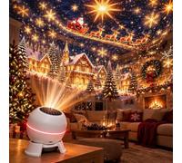 Générique Projecteur Noel Interieur, Veilleuse Projecteur LED dynamique rotatif à 360°, USB Portable Lampe Ambiance Decoration Noel Interieur Maison pour chambre à coucher, Mur, Plafond & Fêtes (A)
