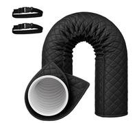 Générique Protection Portable pour Tuyau de Climatisation, Gaine Isolation Climatiseur Enveloppe Isolante Triple Couche Ajustable avec 2/4 Colliers pour Intérieur et Extérieur Diamètre 13cm et 15cm