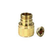 Générique Raccord De Tuyau Adaptateur De Mamelon Rapide Jiont en Laiton 1/2" 3/4" Mâle/Femelle 16,0 Mm for Tuyau D'arrosage Et Robinet(E-Euro-Male)