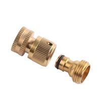 Générique Raccord De Tuyau Raccord Rapide for Tuyau d'arrosage, 3/4 po, en Laiton, Femelle et mâle(EU standard-1set)